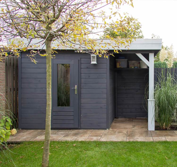 Lugarde tuinhuis met luifel TP44b