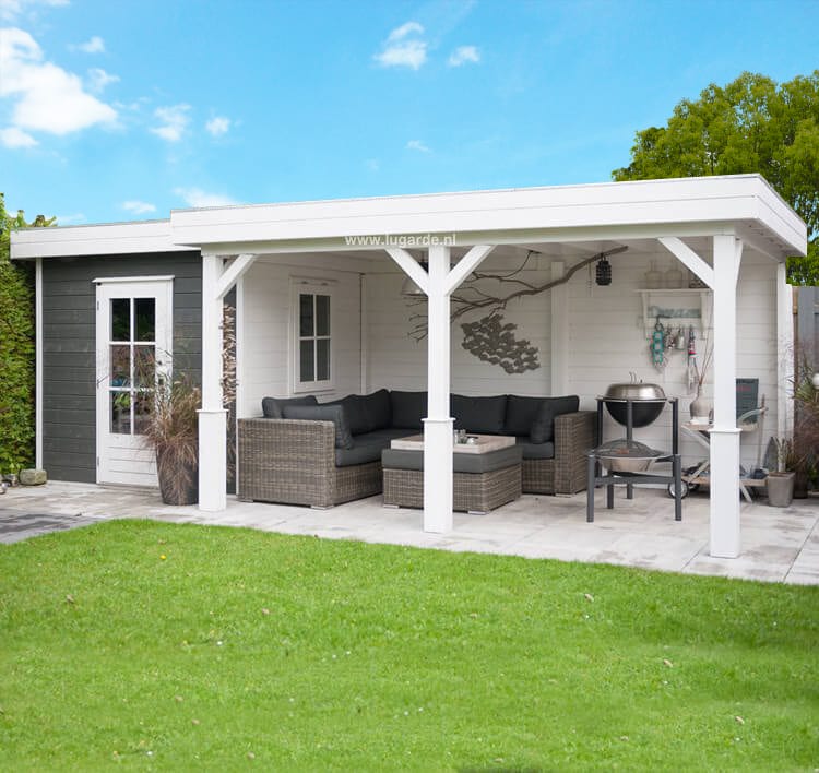 tuinhuis-met-overkappingpr26 Lugarde tuinhuis PR26