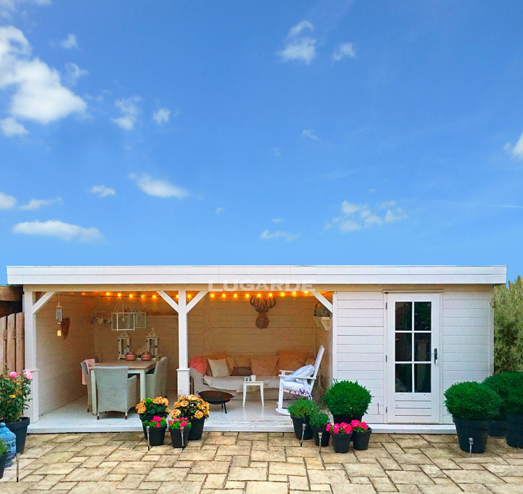 Lugarde tuinhuis met overkapping 29