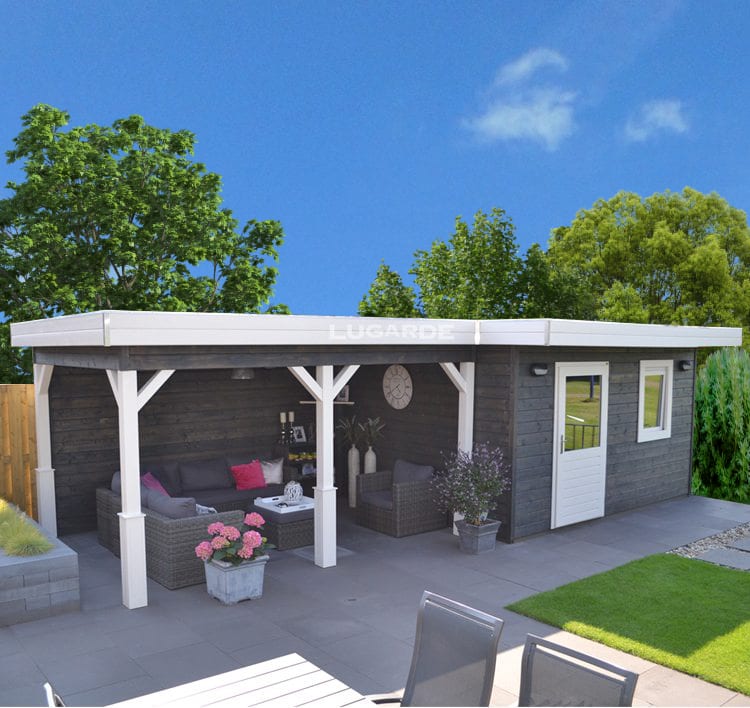 Lugarde tuinhuis met overkappingPR35