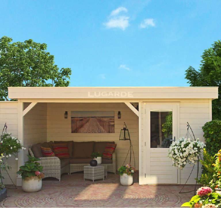 Lugarde tuinhuis met overkapping PR18