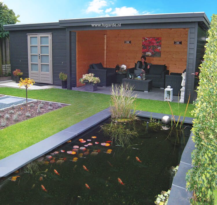 Lugarde tuinhuis met overkapping PR27