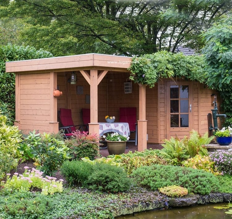 Lugarde tuinhuis met overkapping PL16