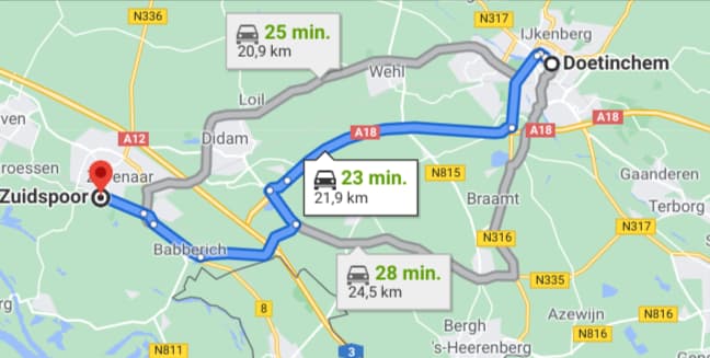 route-van-doetinchem-naar-showroom-tuinhuizenspecialist